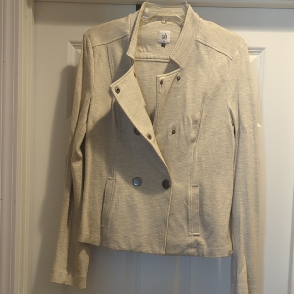 Cabi Double-Breasted Cream Jacket - Picture 4 of 5